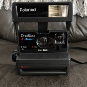 Polaroid Black Instant Film Camera for Classic Photography